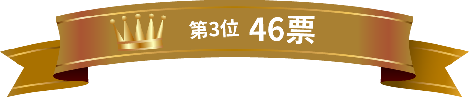 第3位 46票