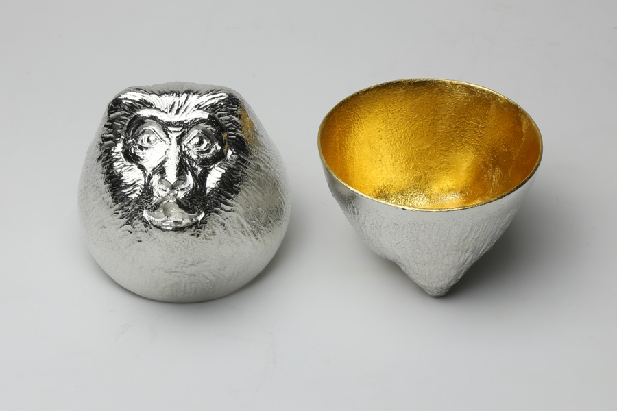 610087__Sake_Cup_Oriental_Zodiac_Monkey_gold