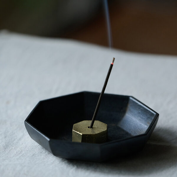 香鉢 - 八卦 - 黒茶