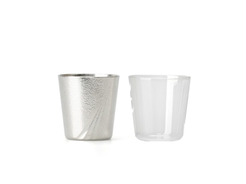 能作本社工場限定品 味くらべ (錫100%製とガラス製の酒器セット)